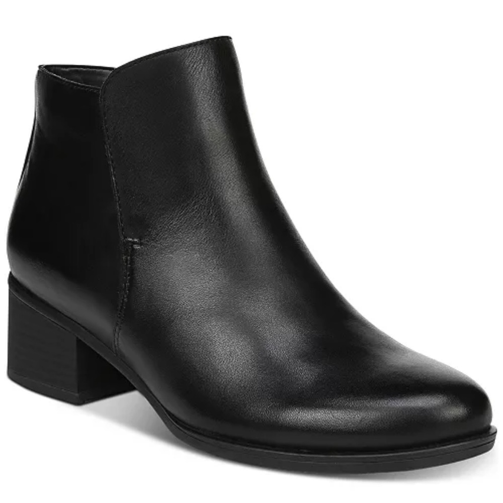 NATURALIZER Deena Waterproof Booties black leather womens size 8M Box Included